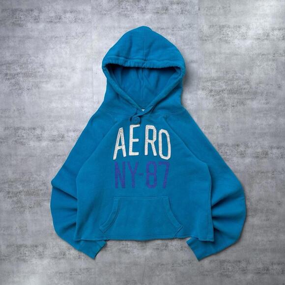Aeropostale Tops - Y2K Aeropostale 00s NY 87 blue hoodie jacket